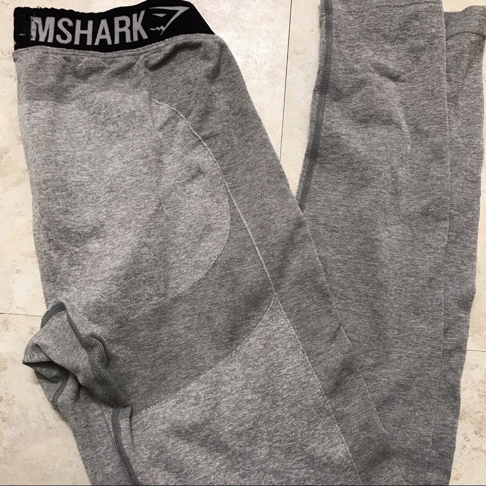Gymshark Light Marl Grey/Black Flex Leggings
